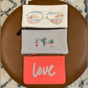 LOFT Sunglasses Case and Zipper Pouch Bundle